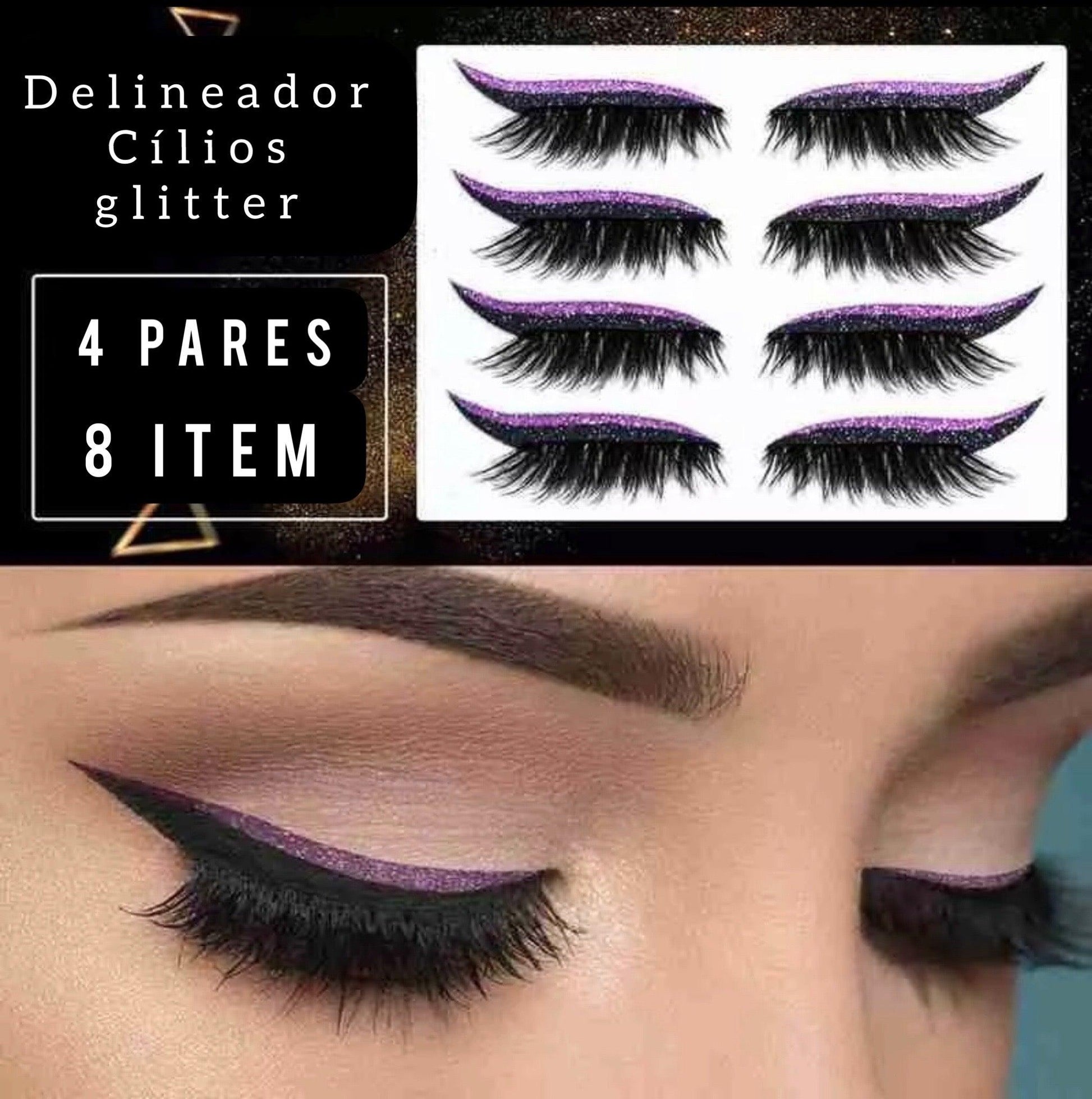 Delineador de Pestanas com glitter reutilizável + de 30 vezes - Start